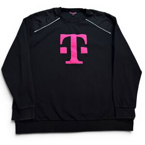 T-Mobile Men’s Black Crewneck Sweatshirt Pullover Logo Graphic XL
